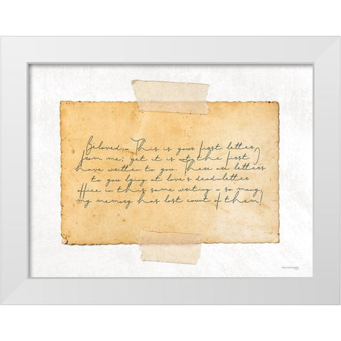 Beloved    White Modern Wood Framed Art Print by Front Port Pickins
