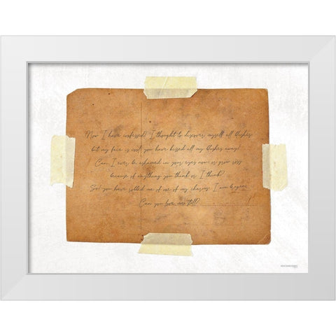 I Confess   White Modern Wood Framed Art Print by Front Port Pickins