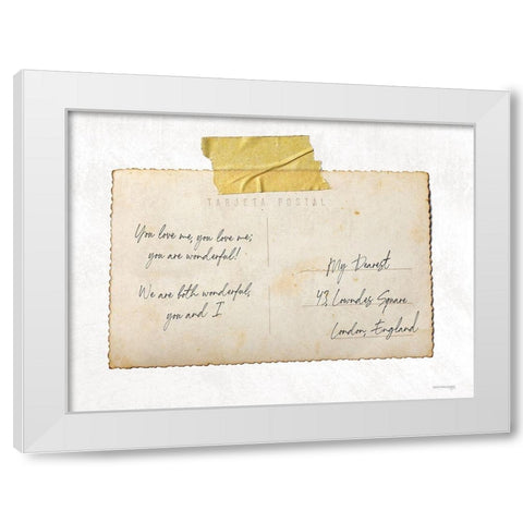 You Love Me  White Modern Wood Framed Art Print by Front Port Pickins