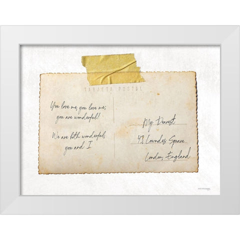 You Love Me  White Modern Wood Framed Art Print by Front Port Pickins