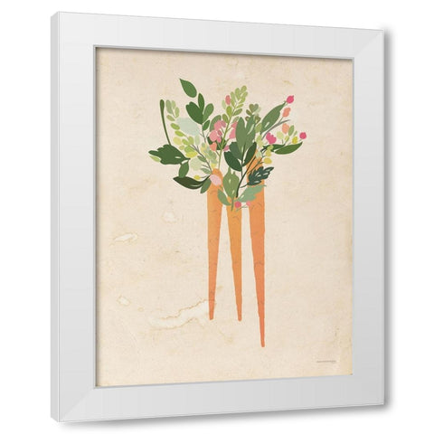 Spring Bouquet White Modern Wood Framed Art Print by Front Port Pickins