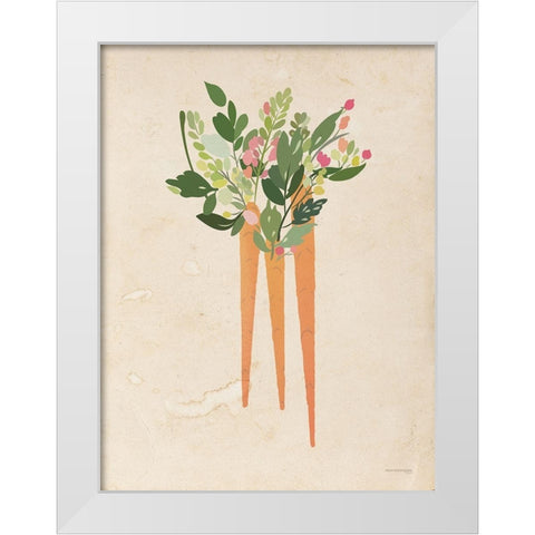 Spring Bouquet White Modern Wood Framed Art Print by Front Port Pickins