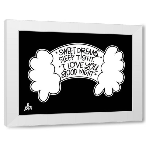 Sweet Dreams White Modern Wood Framed Art Print by Barrett, Erin