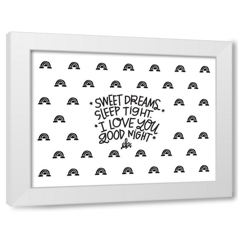 Sweet Dreams White Modern Wood Framed Art Print by Barrett, Erin