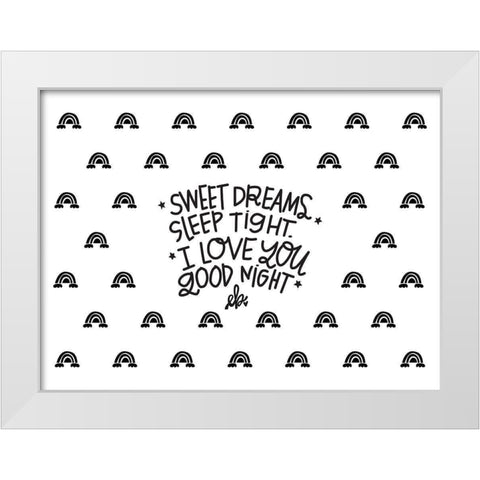 Sweet Dreams White Modern Wood Framed Art Print by Barrett, Erin