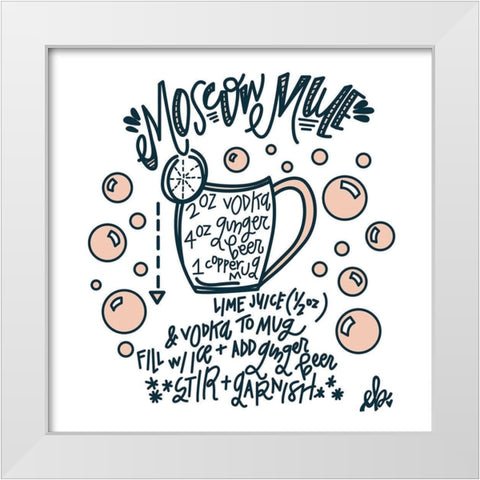 Moscow Mule White Modern Wood Framed Art Print by Barrett, Erin