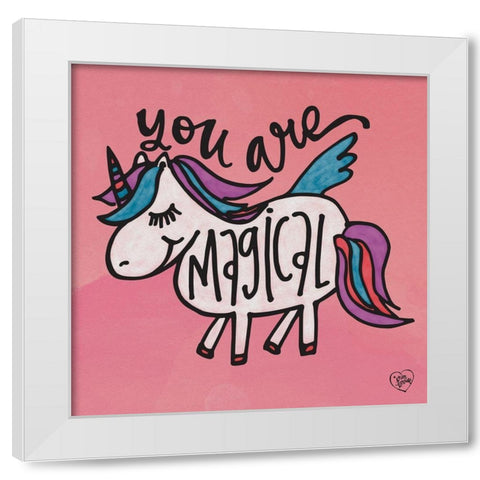You Are Magical White Modern Wood Framed Art Print by Barrett, Erin