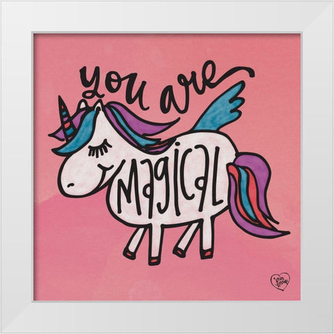 You Are Magical White Modern Wood Framed Art Print by Barrett, Erin