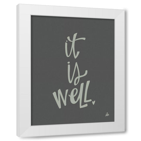 It is Well White Modern Wood Framed Art Print by Barrett, Erin
