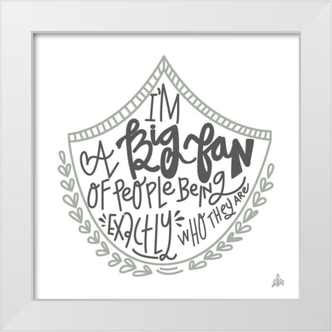 Big Fan   White Modern Wood Framed Art Print by Barrett, Erin