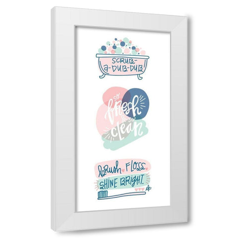 Bath Combo White Modern Wood Framed Art Print by Barrett, Erin