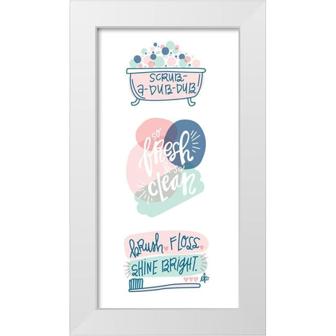 Bath Combo White Modern Wood Framed Art Print by Barrett, Erin