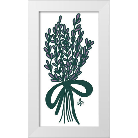 Lilac Bouquet White Modern Wood Framed Art Print by Barrett, Erin