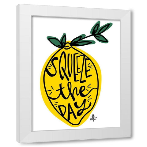 Squeeze the Day White Modern Wood Framed Art Print by Barrett, Erin