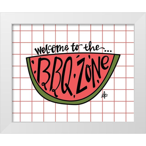 BBQ Zone White Modern Wood Framed Art Print by Barrett, Erin