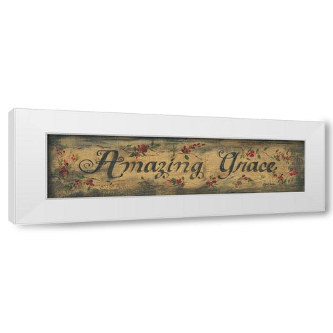 Amazing Grace White Modern Wood Framed Art Print by Eads, Gail