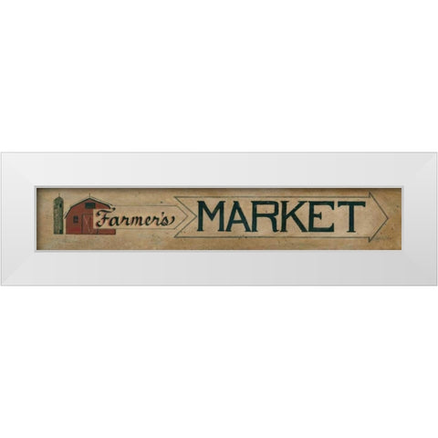 Farmers Market White Modern Wood Framed Art Print by Eads, Gail