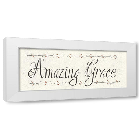 Amazing Grace White Modern Wood Framed Art Print by Eads, Gail