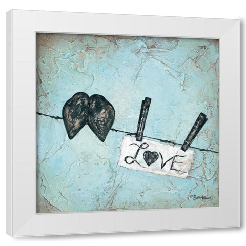 Love White Modern Wood Framed Art Print by Hallowell, Britt