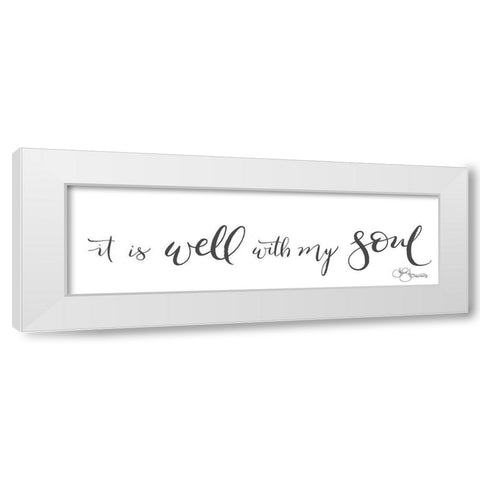 It is Well with My Soul White Modern Wood Framed Art Print by Hollihocks Art