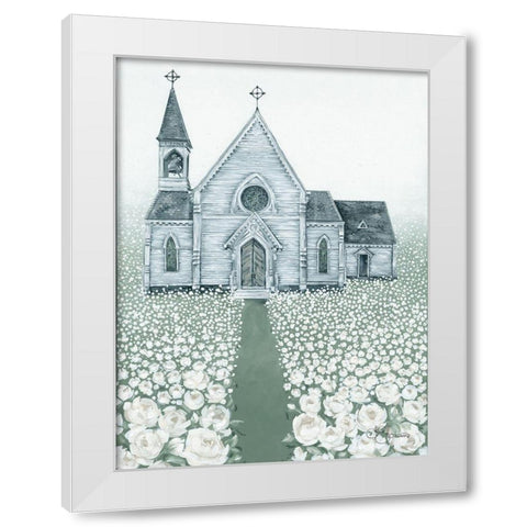 Holy Spirit Lead Me White Modern Wood Framed Art Print by Hollihocks Art