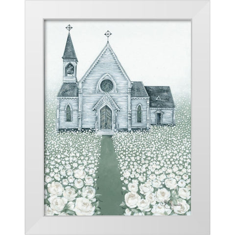 Holy Spirit Lead Me White Modern Wood Framed Art Print by Hollihocks Art