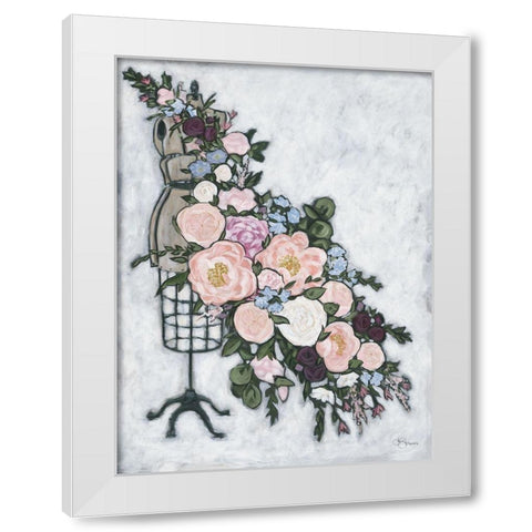 Dress Mannequin White Modern Wood Framed Art Print by Holllihocks Art