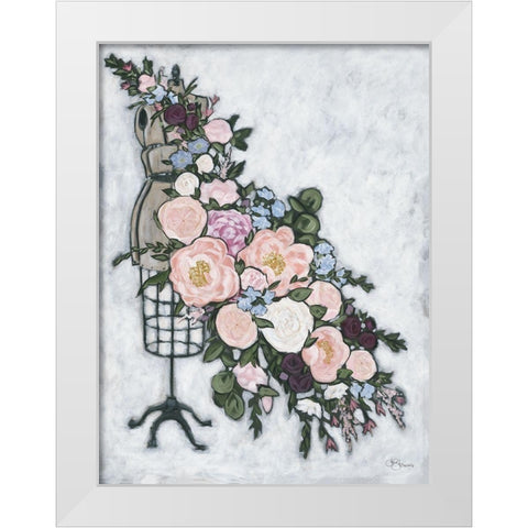 Dress Mannequin White Modern Wood Framed Art Print by Holllihocks Art