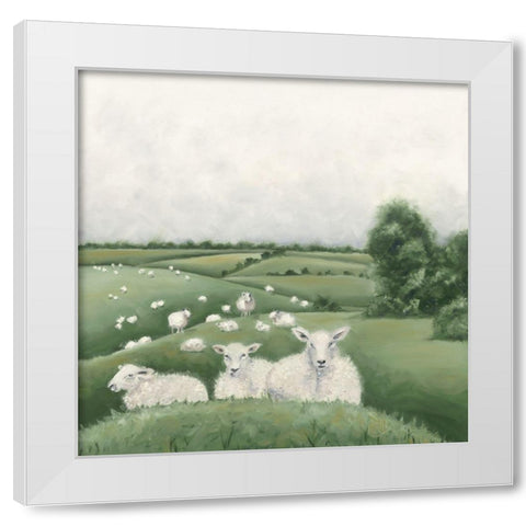 Down on the Farm II White Modern Wood Framed Art Print by Hollihocks Art