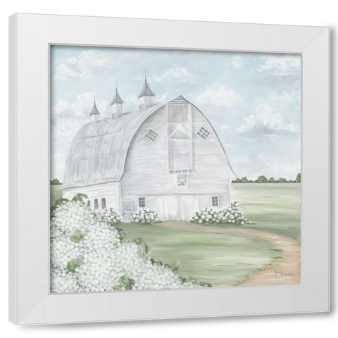 Mustardseed Barn White Modern Wood Framed Art Print by Hollihocks Art
