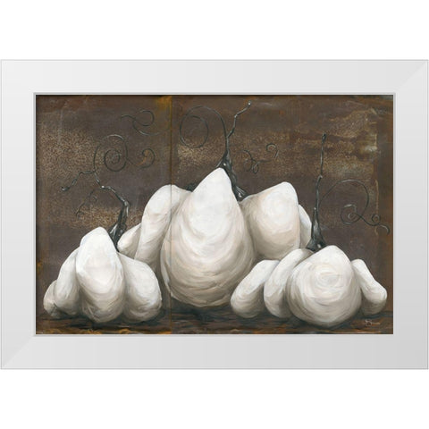 Autumn Harvest White Modern Wood Framed Art Print by Hollihocks Art