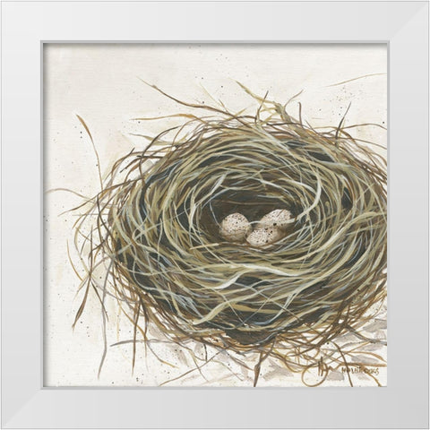 New Life White Modern Wood Framed Art Print by Hollihocks Art