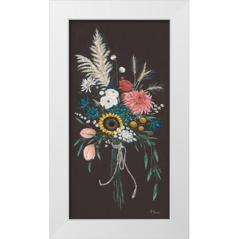 Wildflowers I White Modern Wood Framed Art Print by Hollihocks Art