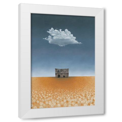 The Barn on McGregor Street White Modern Wood Framed Art Print by Hollihocks Art