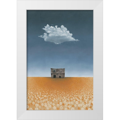 The Barn on McGregor Street White Modern Wood Framed Art Print by Hollihocks Art