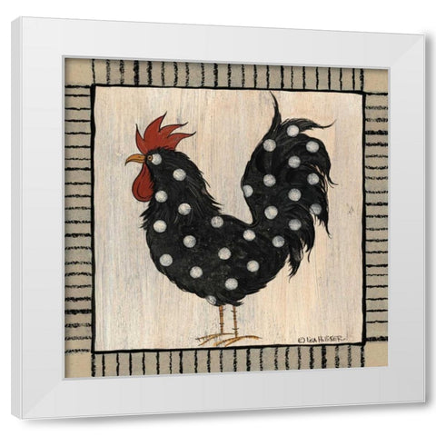 Chicken Pox II White Modern Wood Framed Art Print by Hilliker, Lisa
