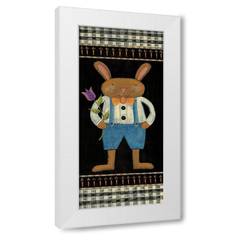 Hoppie White Modern Wood Framed Art Print by Hilliker, Lisa