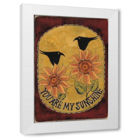 My Sunshine White Modern Wood Framed Art Print by Hilliker, Lisa