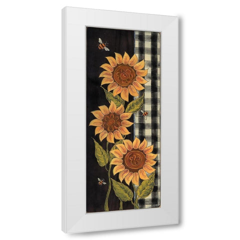 Farmhouse Sunflowers I White Modern Wood Framed Art Print by Hilliker, Lisa