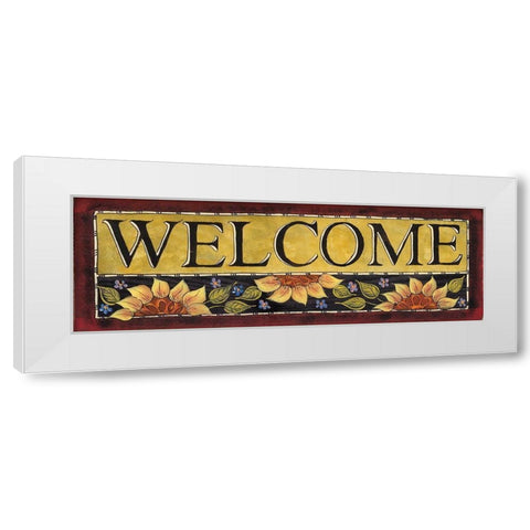 Warm Welcome I White Modern Wood Framed Art Print by Hilliker, Lisa