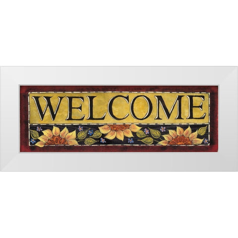 Warm Welcome I White Modern Wood Framed Art Print by Hilliker, Lisa