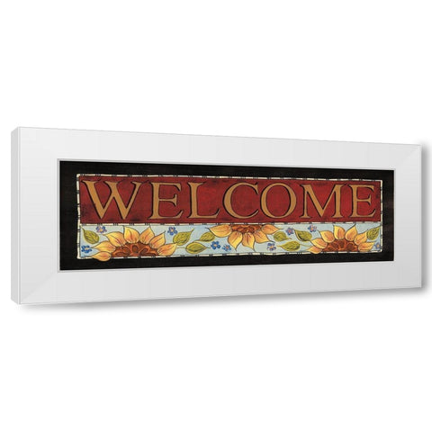 Warm Welcome II White Modern Wood Framed Art Print by Hilliker, Lisa