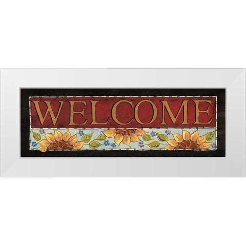 Warm Welcome II White Modern Wood Framed Art Print by Hilliker, Lisa