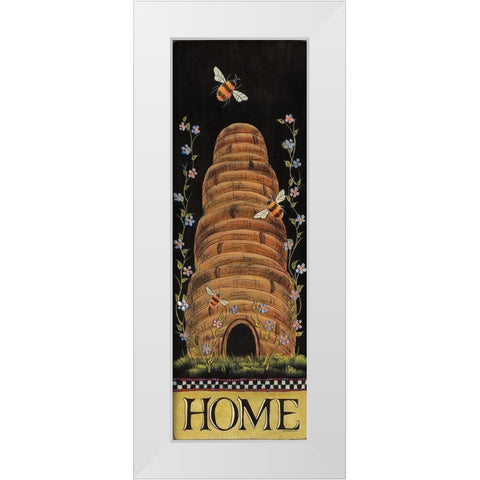 Honey Home White Modern Wood Framed Art Print by Hilliker, Lisa
