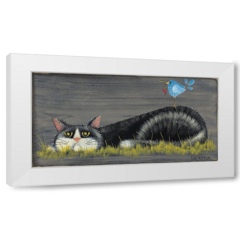 Love You White Modern Wood Framed Art Print by Hilliker, Lisa