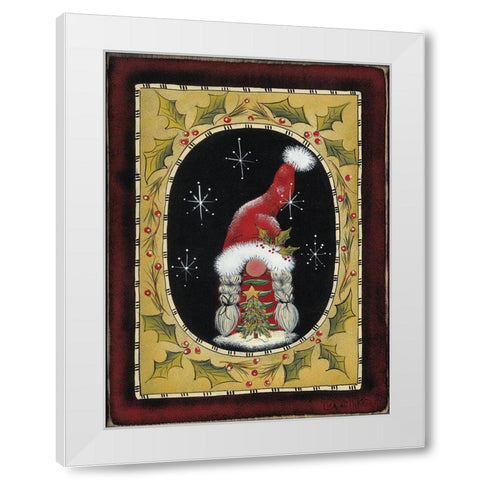 Velma the Gnome White Modern Wood Framed Art Print by Hilliker, Lisa