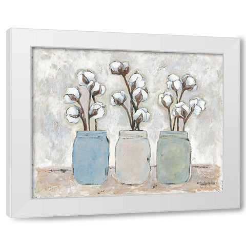Cotton Cottage White Modern Wood Framed Art Print by Holden, Jennifer
