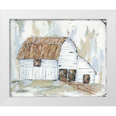 Spring Joy Farm White Modern Wood Framed Art Print by Holden, Jennifer