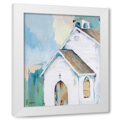 Faith of Our Fathers White Modern Wood Framed Art Print by Holden, Jennifer