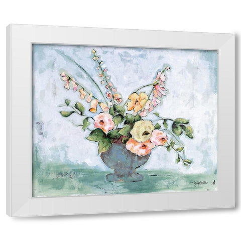 Let Your Faith Blossom White Modern Wood Framed Art Print by Holden, Jennifer
